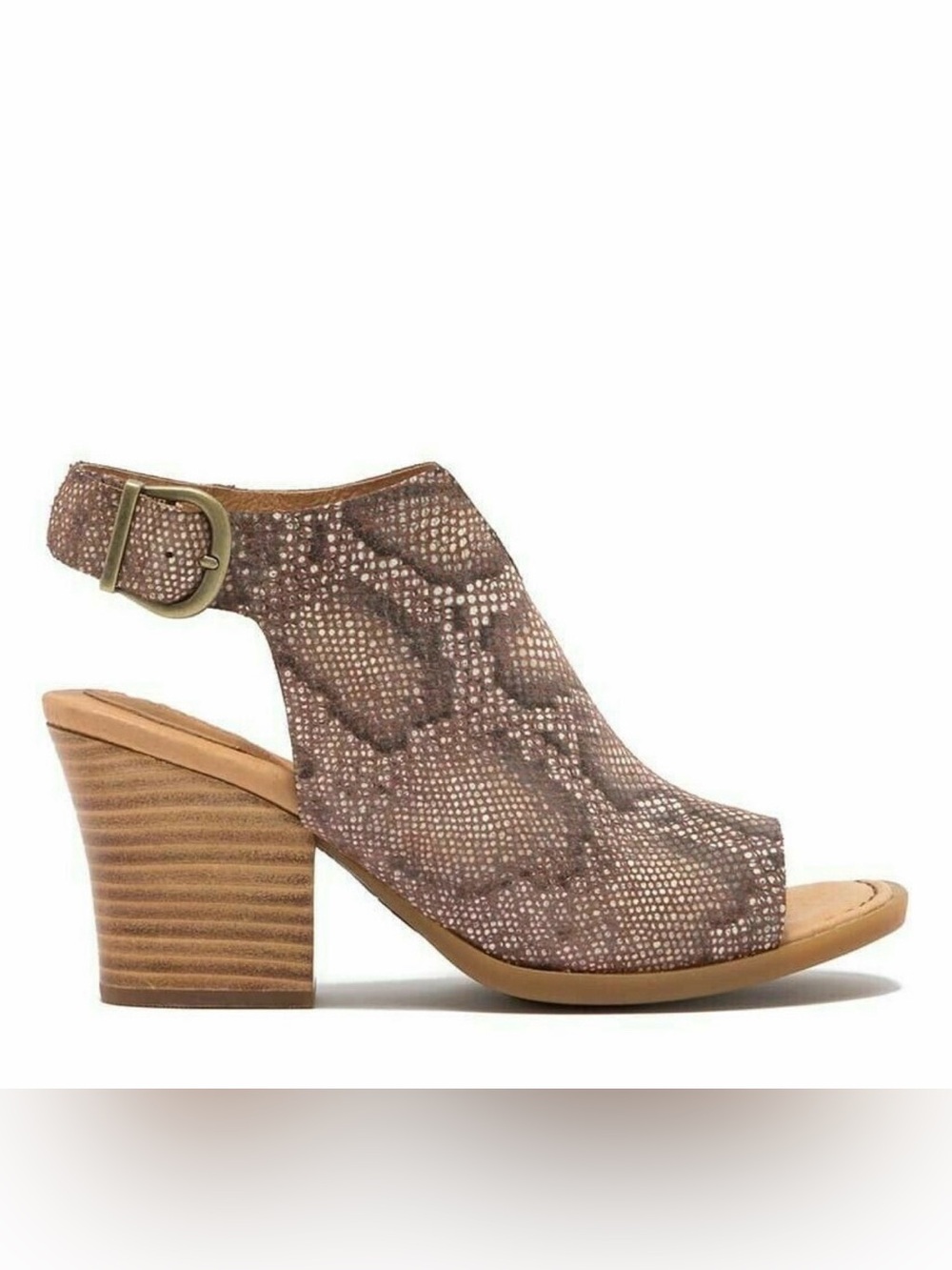 BORN  Moraine Snake Print Sandals Women’s Hells